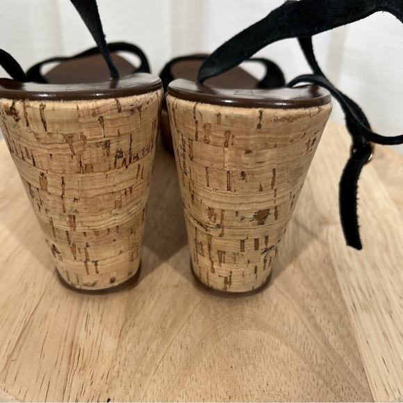 J.Crew black suede cork wedges - Picture 4 of 6